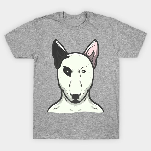 Cute Bull Terrier Dog T-Shirt by Dzulhan